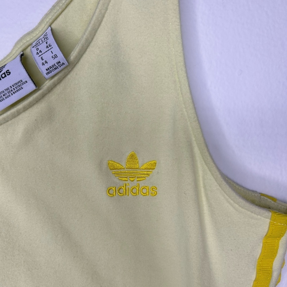 Adidas Originals Adicolor Classics 3-Stripes Short Tank Top Yellow - Picture 6 of 8